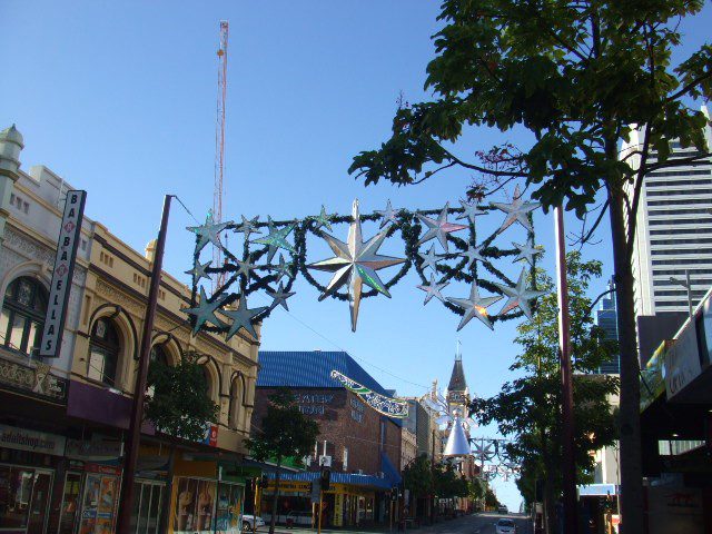 Xmas deco in Perth City