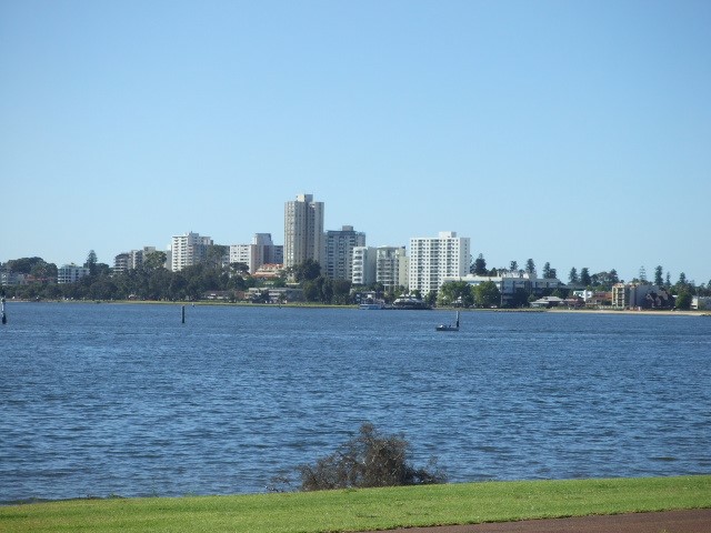 View from the cycling path