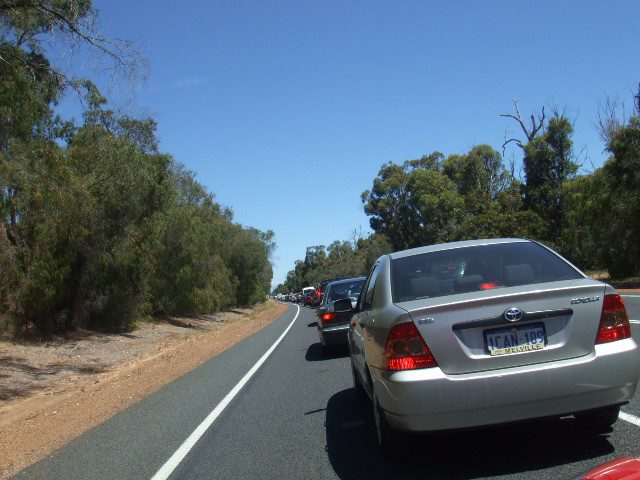 Traffic jam from Mandurah to Bunbury due to an accident