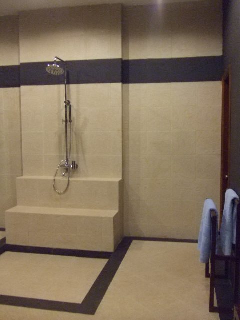 125Very 'open concept' bathroom in swimming pool toilet