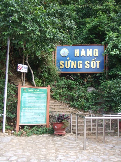 Entrance to the Caves at Halong Bay (Hang Sung Sot)