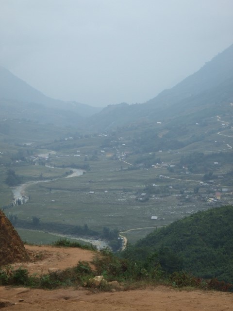Trekking down to the Valley in Sapa