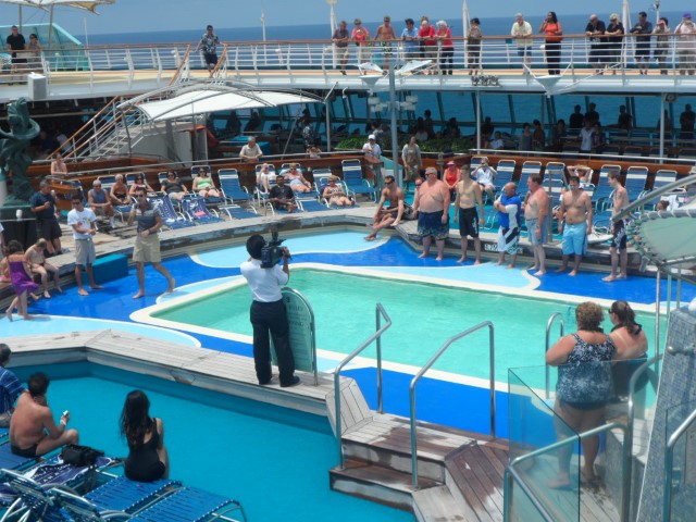 The competitors Belly Flop Competition Royal Caribbean Cruise