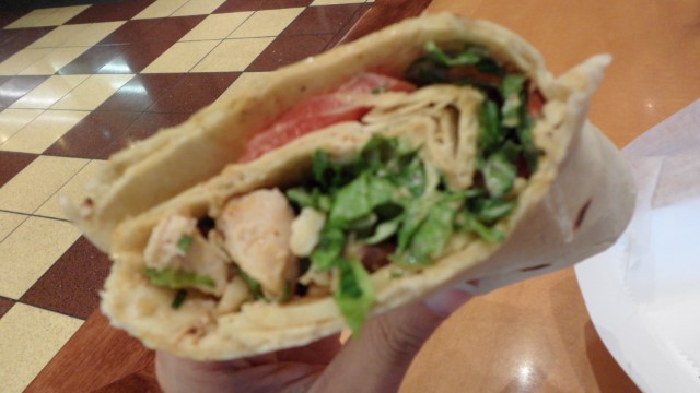 Char Grilled Flat Bread Tex Mex Sandwich from Cheesecake Factory