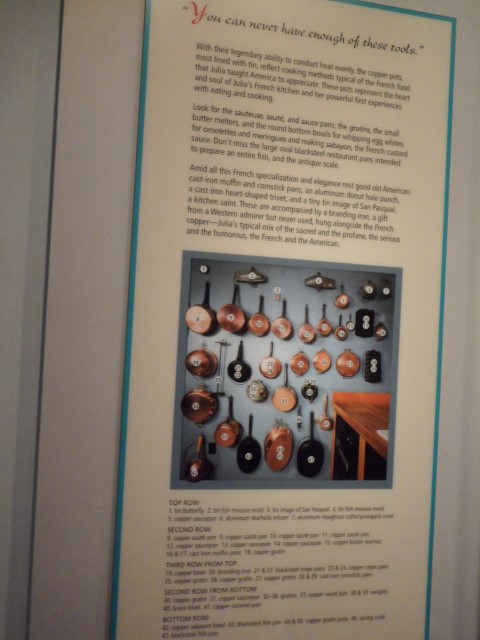 A poster depicting the pots and pans of Julia Child
