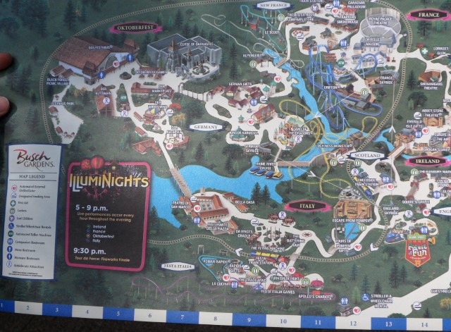 Map of Busch Gardens Williamsburg VA