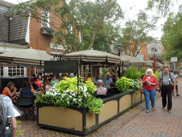 High class eating places at the Market Square of Colonial Williamsburg