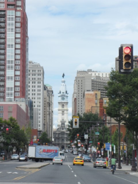 Philadelphia City Hall on the horizon!