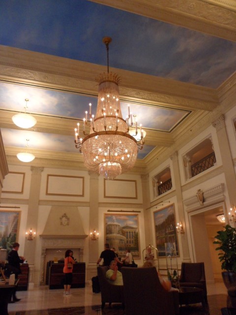 Chandelier in the Lobby of Radisson Hotel Philadelphia