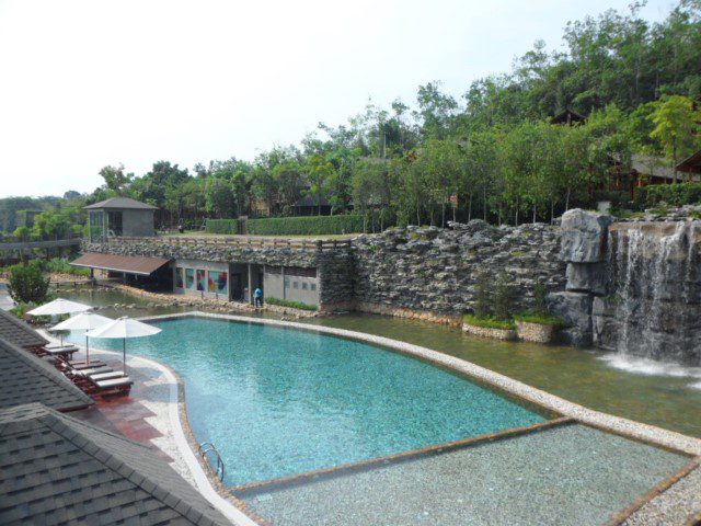 Waterfall Feature by the Pool Philea Melaka