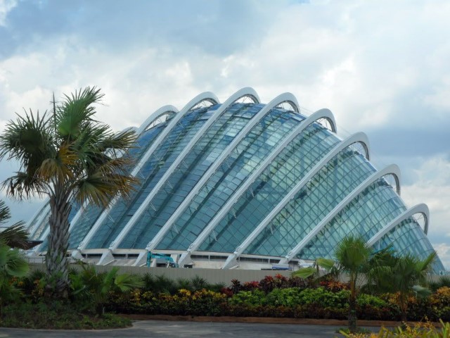 Iconic outer view of the Flower Dome