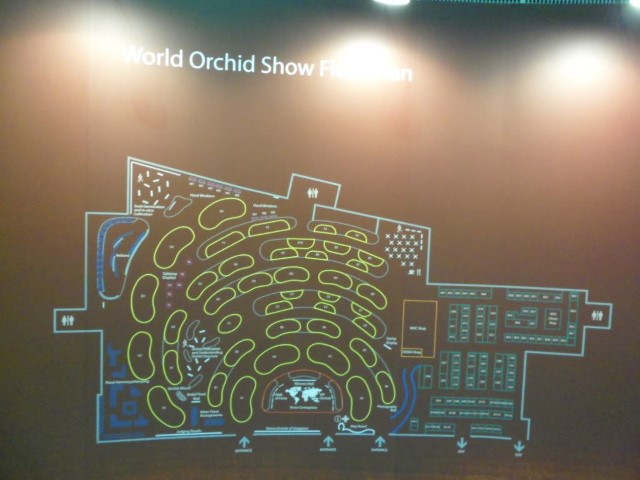 Map of the 20th WOC (World Orchid Conference) at Marina Bay Sands