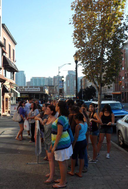 Long Queue outside Cake Boss Hoboken