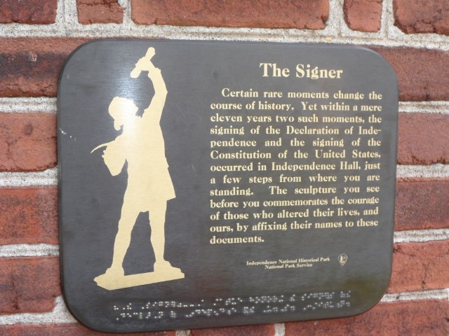 Plaque of the Signer Philadelphia