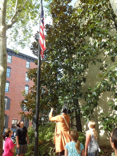Flag raising ceremony Betsy Ross House Philadelphia