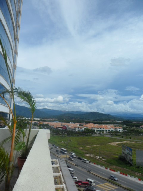 View of Crocker Range from the Pool Kota Kinabalu Novotel