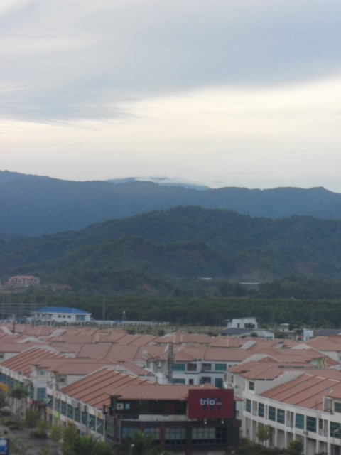 Morning View of Crocker Range from Novotel Kota Kinabalu