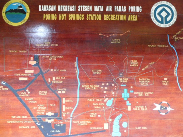 Map of Poring Hot Springs Kota Kinabalu