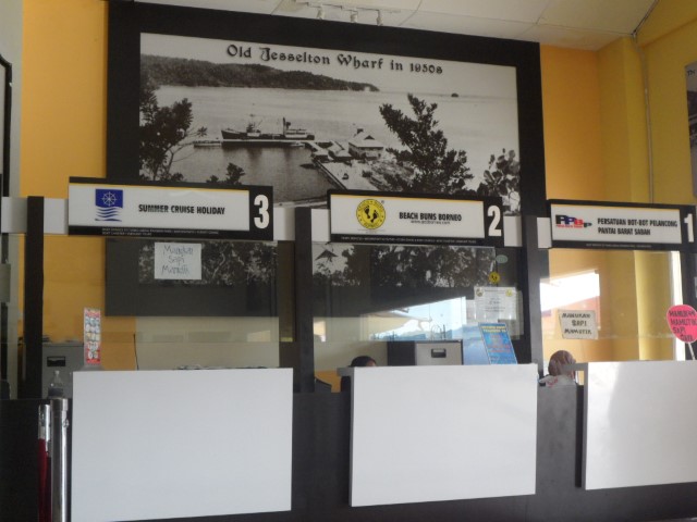 Ticketing booths for ferries at Jesselton Point