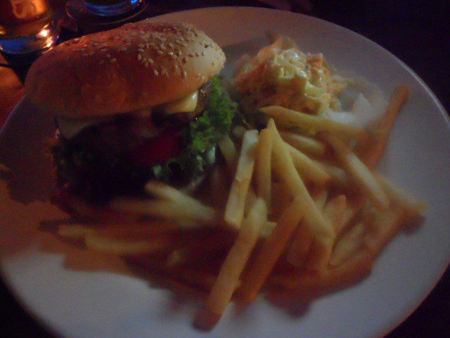 Homemade Beef Burger Shamrock Irish Pub Kota Kinabalu