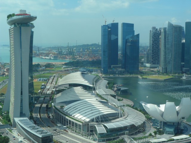 Marina Bay Sands seen from the Singapore Flyer