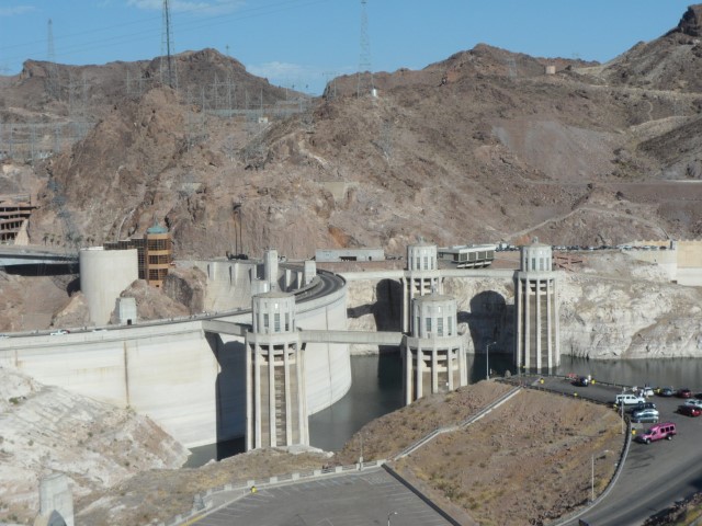 Iconic Hoover Dam on route to Grand Canyon