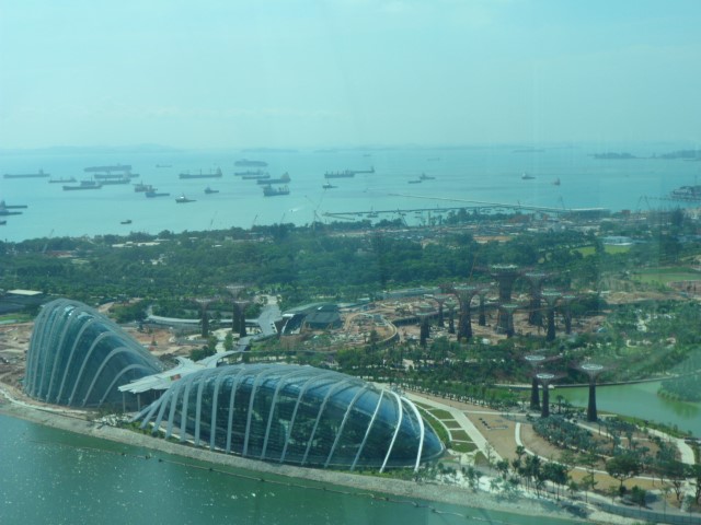 Shipping lanes and Gardens by the Bay