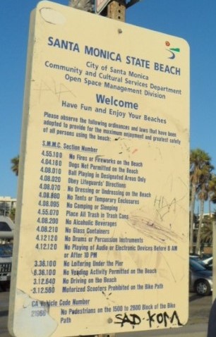 Rules at Santa Monica Beach