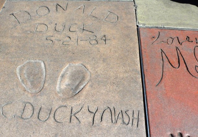 Donald Duck's Footprint at Grauman's Chinese Theatre