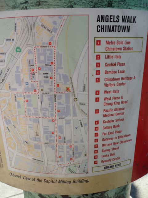 Map of Chinatown Los Angeles, California