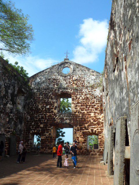 Interior of St. Paul's Church Malacca 