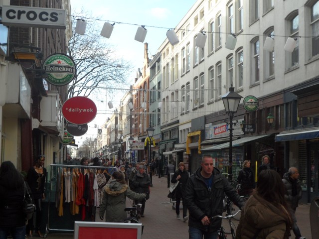Rows of shops in Rotterdam