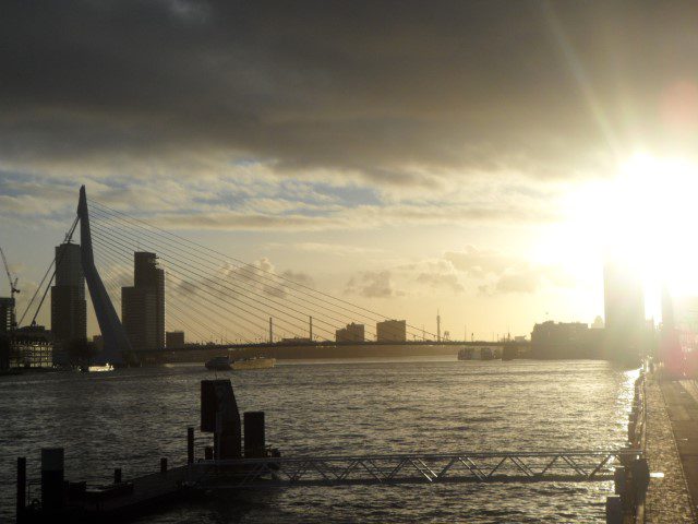 Erasmus Bridge at Sunset