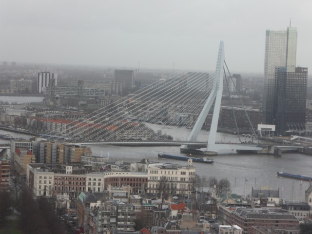 Erasmus Bridge as seen from Euromast Rotterdam