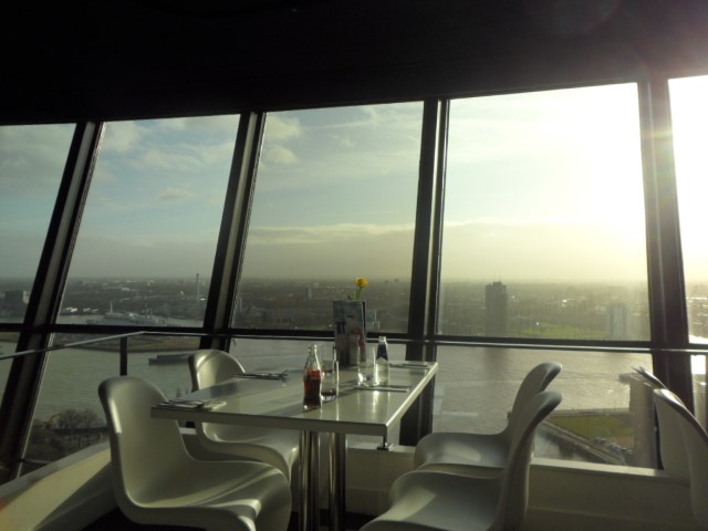 Wine and dine with breath taking views of Rotterdam from Euromast