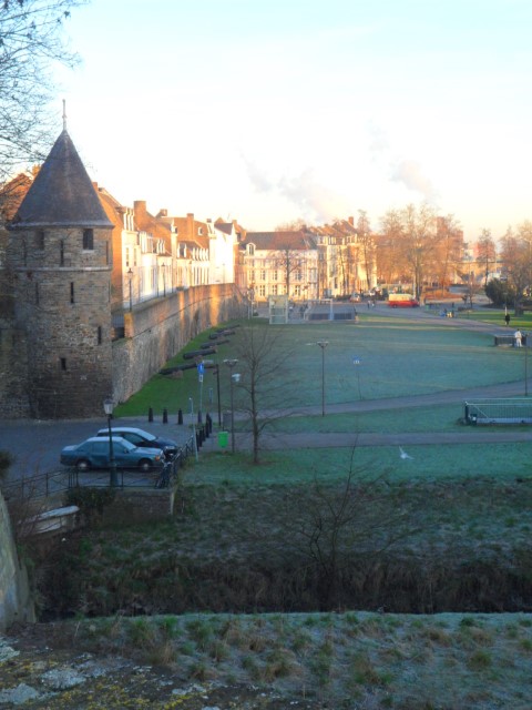 View of the picturesque cannons of Stadsomwalling Maastricht