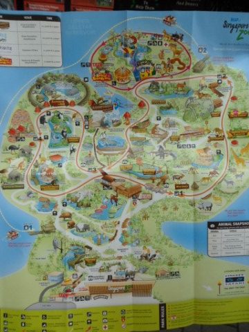 Map of the Singapore Zoo