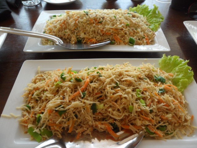 Fried Noodles and Fried Rice for Brunch
