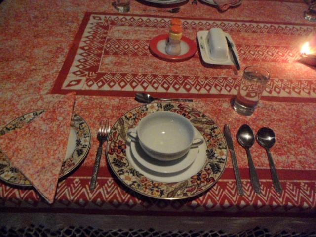 Table setting for dinner in Sunnyside Holiday Bungalow