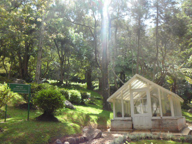 Pretty greenhouse in Japanese Garden at Hakgala Botanical Gardens