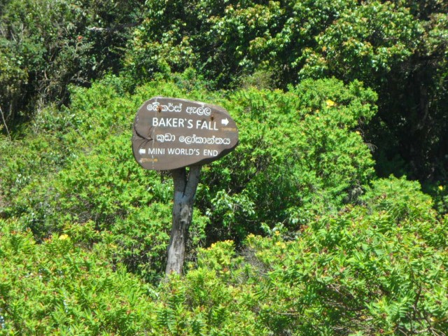 Small Signage to Direct Us to Baker's Falls