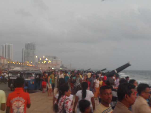 Huge crowd celebrating Vesak Day