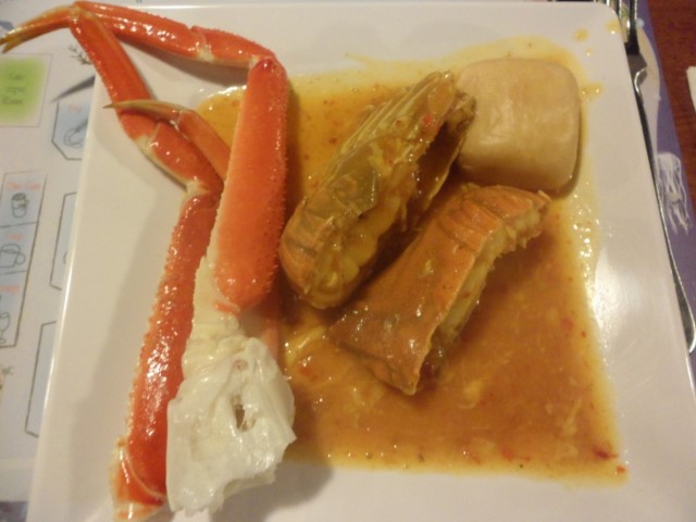 Popular Crayfish with snow crab at TODAI International and Seafood Buffet at Marina Bay Sands (MBS)