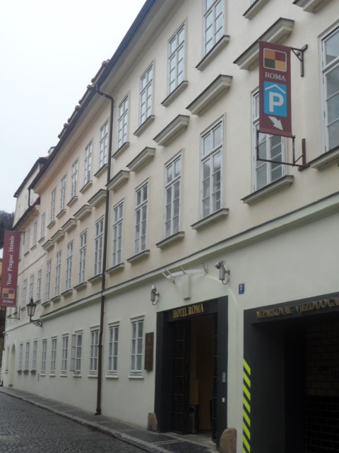 Side Entrance of Hotel Roma in Prague