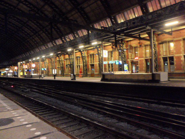 Waiting for the train to Eindhoven at Amsterdam Centraal train station