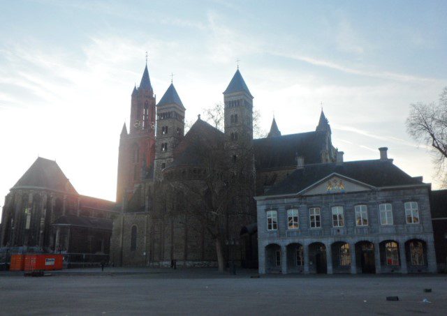 Sint Janskerk and Sint Servaas Basiliek at Vrijthof Square Maastricht