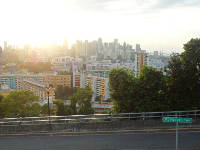 Mount Faber City view before sunrise Sunrise over City