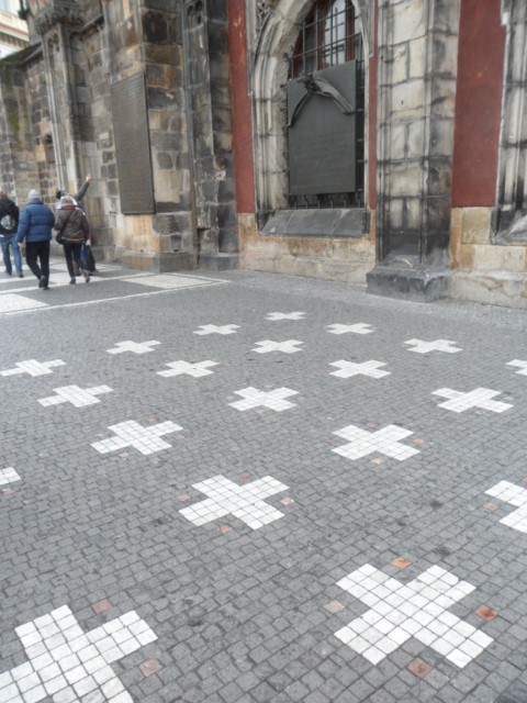 Crosses to represent protestants that were executed