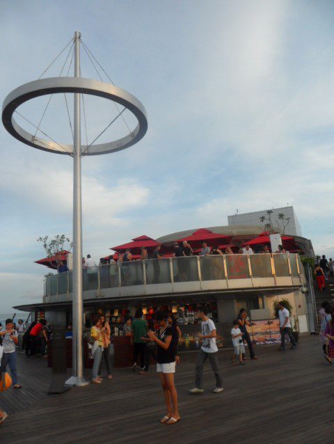 Mast at the front of the Sands Sky Park