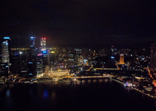 Singapore Skyline from MBS at Night
